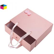 paper gift bag drawer box with ribbon