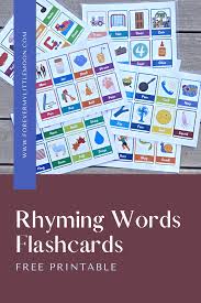 rhyming words flashcards free printable