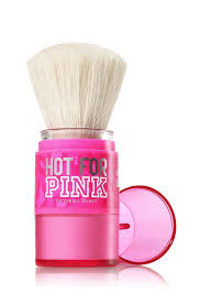 pink scented shimmer brush makeup