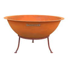 Rusty Cast Iron Firepit With Stand