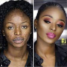 after makeup transformation