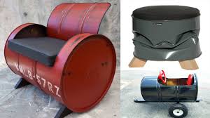 reuse oil drum as furniture