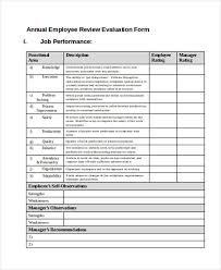 Typically, your supervisor will gi. Free 36 Printable Employee Evaluation Forms In Pdf Ms Word Excel