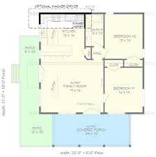 1200 square foot modern lake house plan