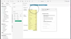 values than table in tableau