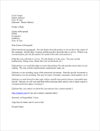 Sample letter sending bank details. Free Complaint Letter Template Sample Letter Of Complaint