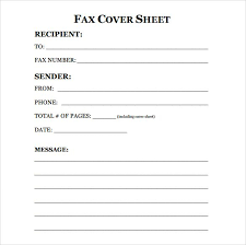 Free Fax Cover Sheet Template Format Example Pdf Printable My