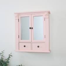 pink mirrored bathroom wall cabinet