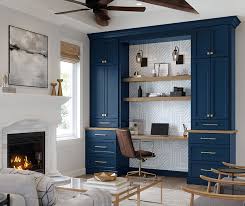 Blue Desk Cabinets Homecrest Cabinetry