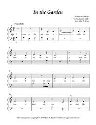 free easy hymn piano arrangement with