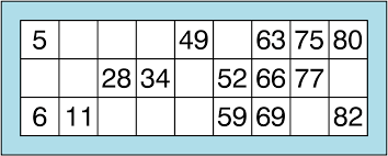These usually come in the form of bingo patterns. Bingo British Version Wikipedia