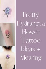 pretty hydrangea flower tattoo ideas