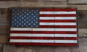 As you may know, wooden pallets are an excellent material for diy projects. Pallet Wood And Shutter Slat American Flag Scavenger Chic