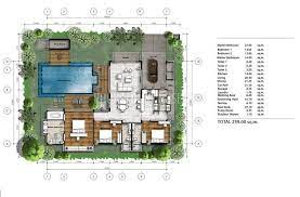 Villa Plan Pool House Plans