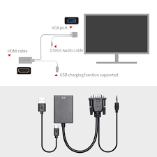 Its is very cheap and available locally as well as online plat form.it cost arround 150 rs. Vga To Hdmi Adapter Vga Male To Hdmi Female Vga Hdmi Converter Extra Usb Audio Cable For Computer Display Screen Projector Tv Hdmi Vga Cable Converter Dongguan Pcer Electronic