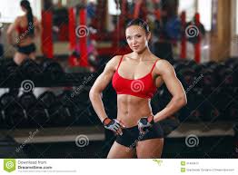 Fitness Body Girl In The Gym Stock Image Image Of Health Dumbbell