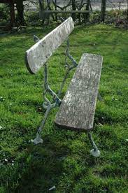 French Wooden Garden Bench On Cast Iron