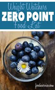 list of foods that are zero points on