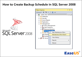 how to create backup schedule in sql