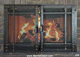 Hand Forged Iron Fireplace Doors Fd0109