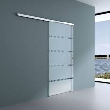 1025mm Interior Frameless Sliding Glass Door Frosted Sections Screen