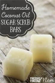 homemade sugar scrub bars with coconut oil