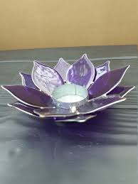 Lotus Flower Glass Candle Tealight