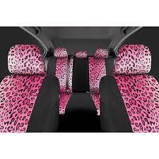 Hot Pink Leopard Print Seat Covers For