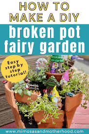 how to make a broken pot fairy garden