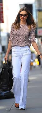 Finding miranda was a great find. How To Find The Best White Jeans For Your Body Miranda Kerr Street Style Best White Jeans Fashion