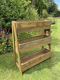 Three Tier Plant Boxes Planters Large