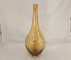Amber Glass Teardrop Vase Singapore