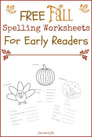 free fall spelling worksheets for early
