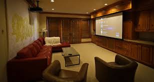 home theater in a living room