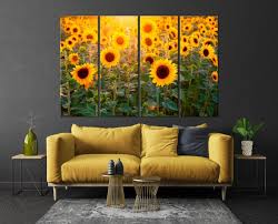 Sunflower Canvas Print Fl Wall Art
