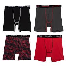 Reebok Red Magnet Black High Performance Boxer Briefs For
