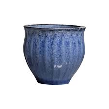 Blue Ceramic Wave Planter Pv 203b