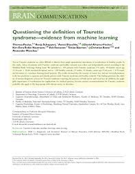 of tourette syndrome evidence