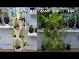 make vertical garden from pvc pipe