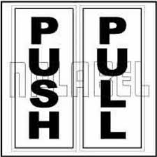 Push Pull Stickers For Door