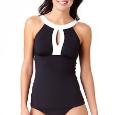 Liz Claiborne High Neck Tankini Swimsuit Top Size S M Xl