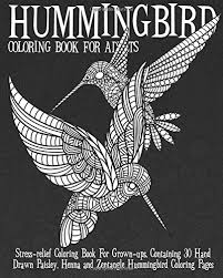 We are sharing pages from our upcoming coloring book, coloring hummingbirds: Amazon Com Hummingbird Coloring Book For Adults Stress Relief Coloring Book For Grown Ups Containing 40 Paisley Henna And Mandala Hummingbird Coloring Pages American Bird Coloring Books 9781548735111 Coloring Books Now Books