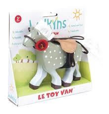 le toy van grey wooden riding horse