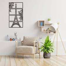 Black Eiffel Tower 3d Luxury Wall Art