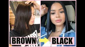 dye my hair at home from brown to black
