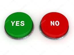 yes no on isolated stock photo by