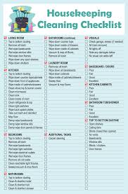 housekeeping cleaning checklist 10