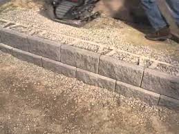 installing a retaining wall