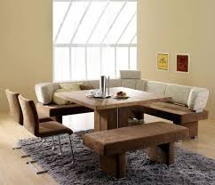 Compared to the usual table and chair configuration, a dining table with bench seating seems a bit odd and unusual. 10 Splendid Square Dining Table Ideas For A Modern Dining Room Dining Room Bench Dining Room Small Square Dining Room Table