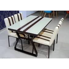 wooden glass top dining table